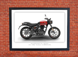 Royal Enfield Hunter 350 Motorcycle - A3/A4 Size Print Poster