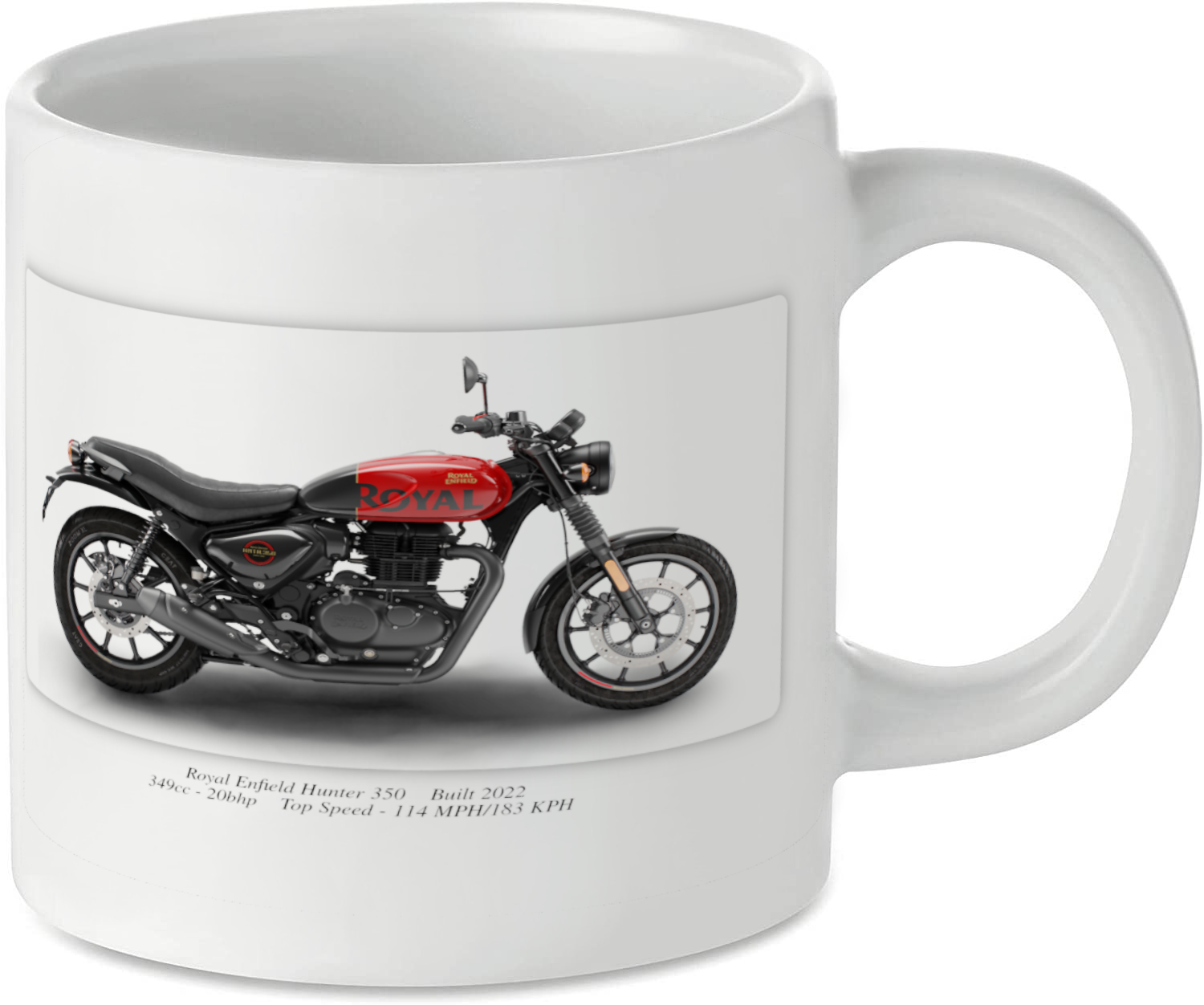 Royal Enfield Hunter 350 Motorbike Tea Coffee Mug Ideal Biker Gift Printed UK