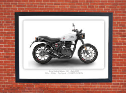 Royal Enfield Hunter 350 Motorcycle - A3/A4 Size Print Poster