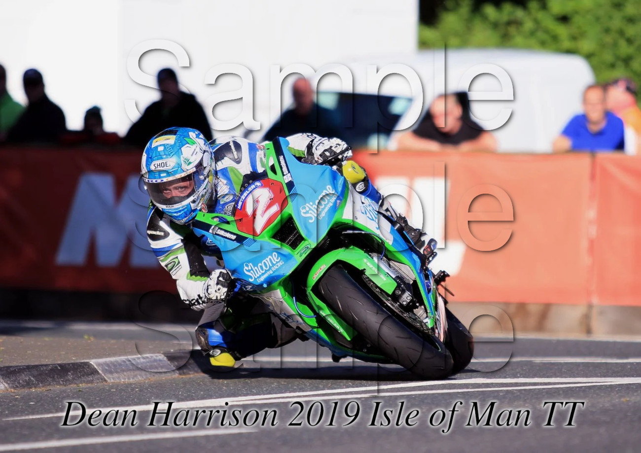 Dean Harrison 2019 Isle of Man TT Motorbike Motorcycle - A3/A4 Size Print Poster