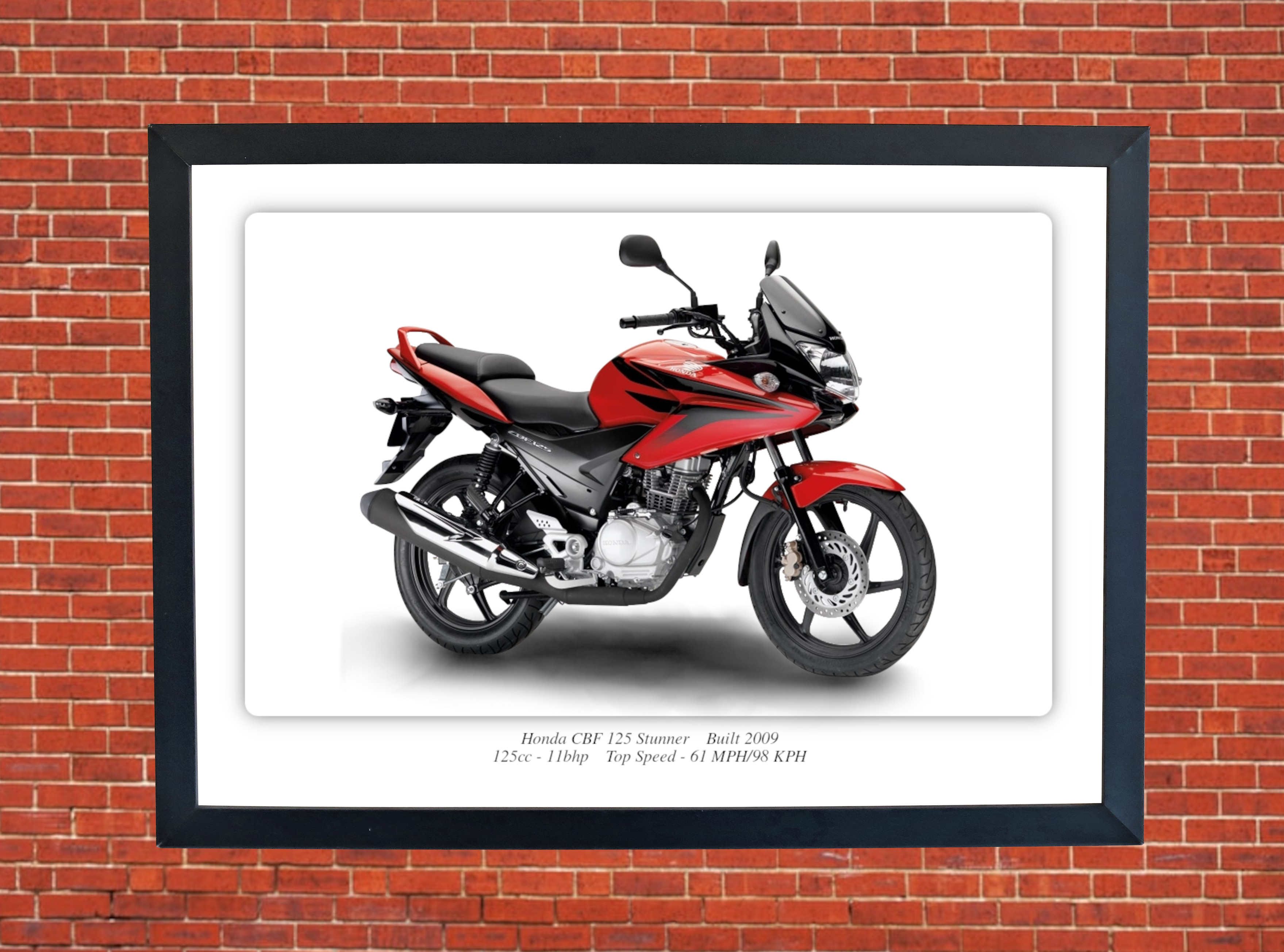 Honda CBF 125 Stunner Motorbike Motorcycle - A3/A4 Size Print Poster