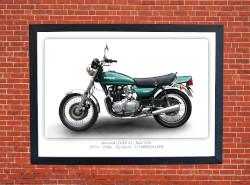 Kawasaki Z1000 A1 Motorcycle - A3/A4 Size Print Poster
