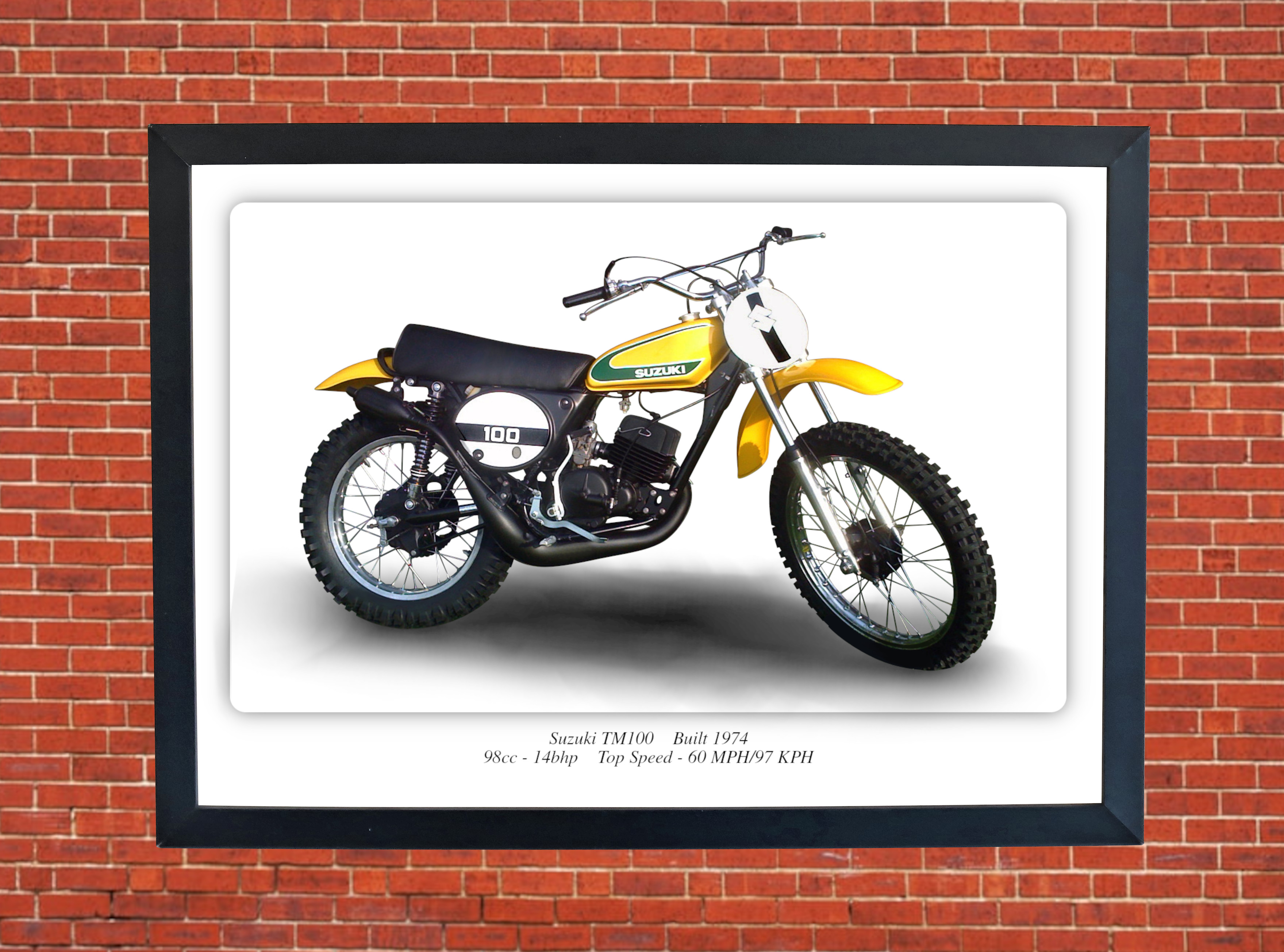 Suzuki TM100 Motorbike Motorcycle - A3/A4 Size Print Poster