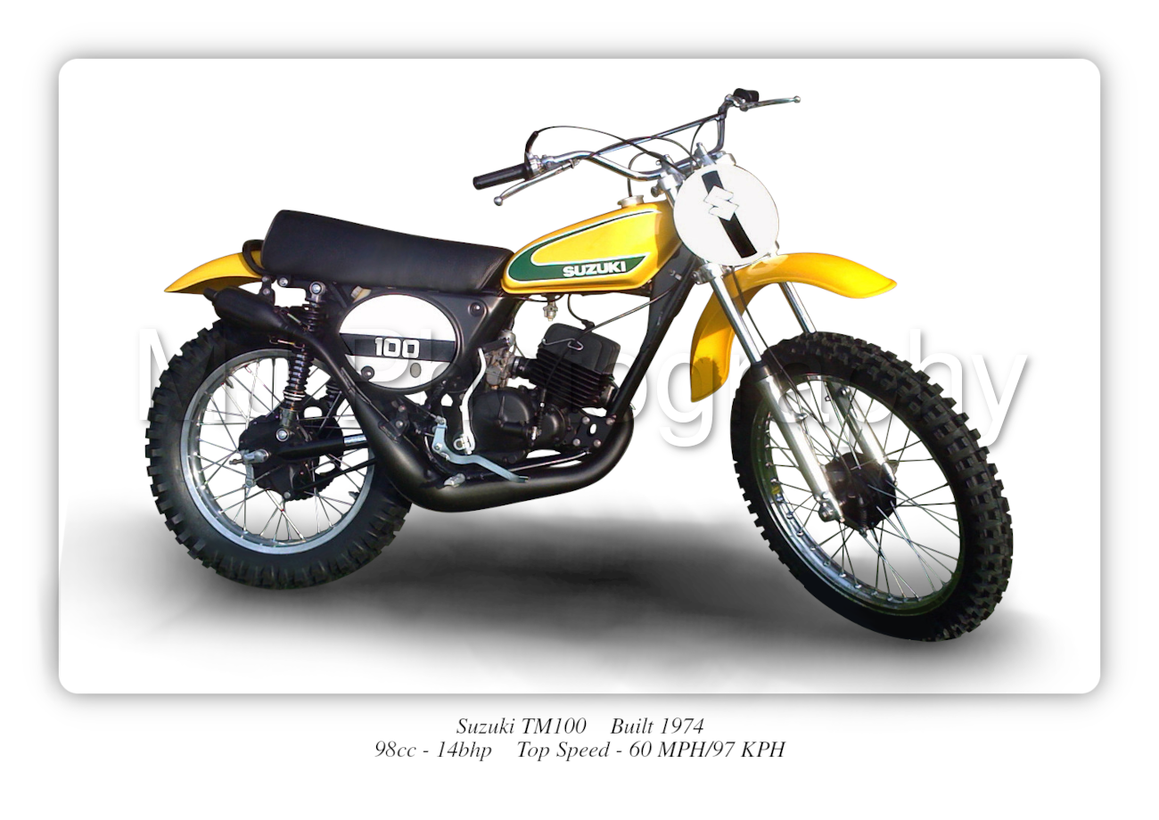 Suzuki TM100 Motorbike Motorcycle - A3/A4 Size Print Poster