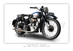 Royal Enfield G 350 Motorbike Motorcycle - A3/A4 Size Print Poster