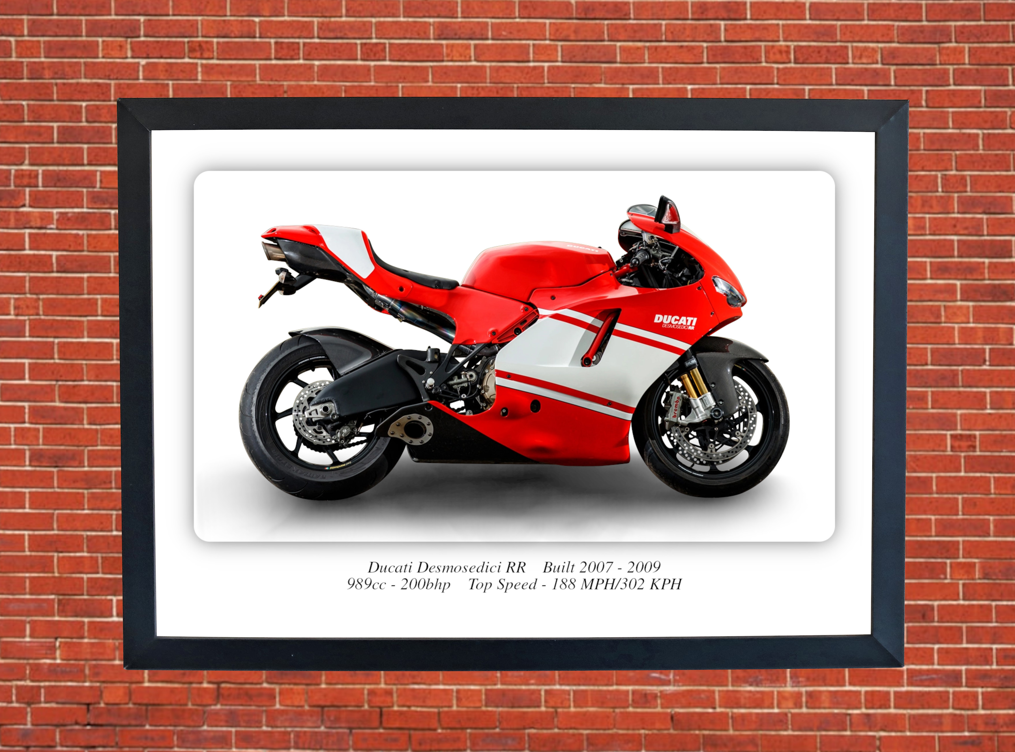 Ducati Desmosedici RR Motorbike Motorcycle - A3/A4 Size Print Poster