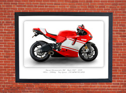 Ducati Desmosedici RR Motorbike Motorcycle - A3/A4 Size Print Poster