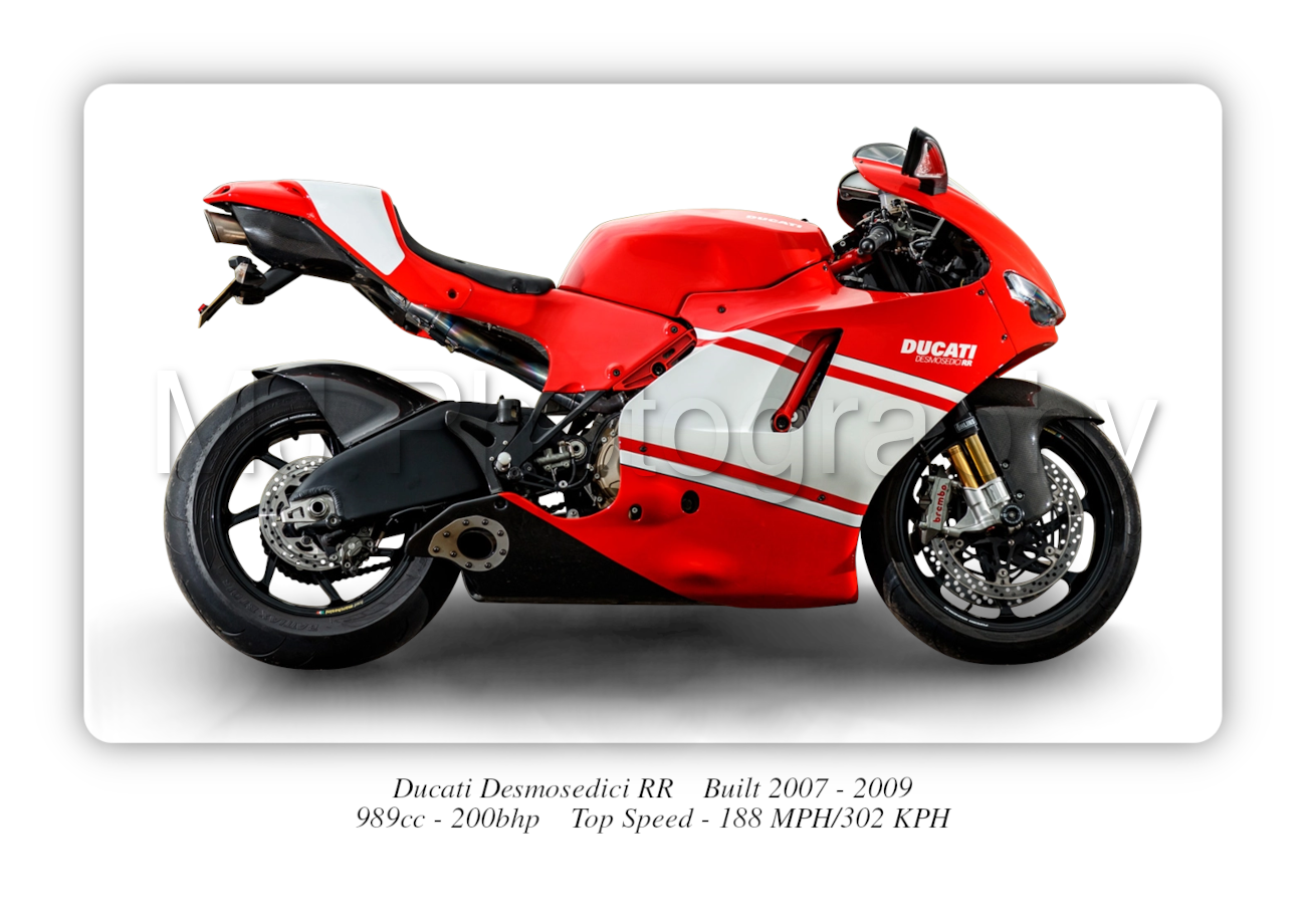 Ducati Desmosedici RR Motorbike Motorcycle - A3/A4 Size Print Poster