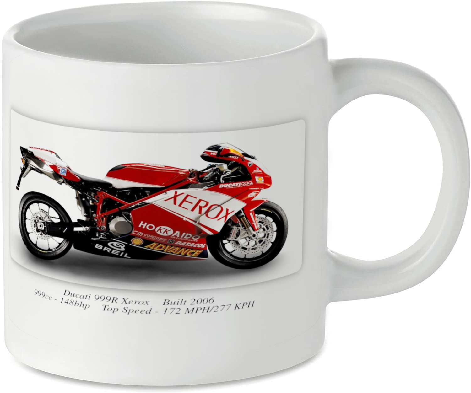 Ducati 999R Xerox Motorbike Motorcycle Tea Coffee Mug Ideal Biker Gift Printed UK