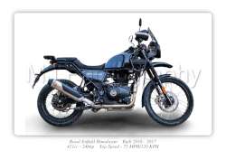 Royal Enfield Himalayan Motorbike Motorcycle - A3/A4 Size Print Poster