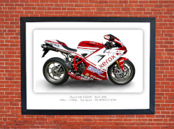 Ducati 848 Xerox Motorbike Motorcycle - A3/A4 Size Print Poster