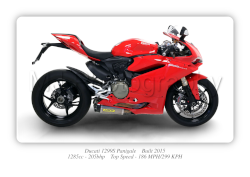 Ducati 1299S Panigale Motorbike Motorcycle - A3/A4 Size Print Poster