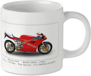 Ducati 916 Motorcycle Motorbike Tea Coffee Mug Ideal Biker Gift Printed UK