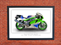Kawasaki ZXR 750 RR Motorbike Motorcycle - A3/A4 Size Print Poster