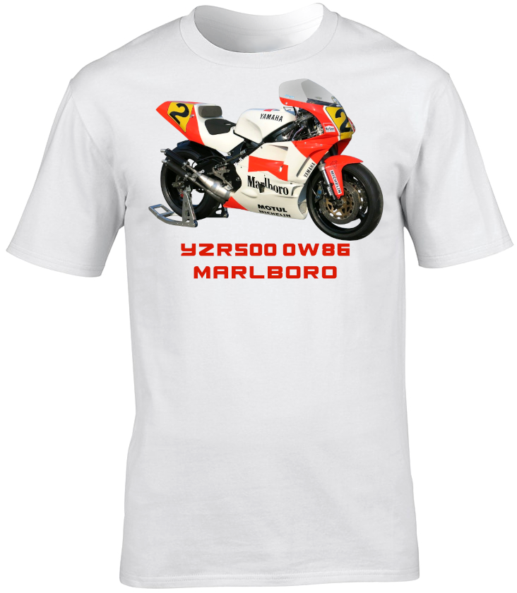 Eddie Lawson Yamaha YZR500 (OW86) Marlboro Motorbike Motorcycle - T-Shirt