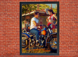 Harley Davidson Promotional Motorcycle Poster - Size A3/A4