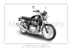 Royal Enfield Interceptor Motorbike Motorcycle - A3/A4 Size Print Poster