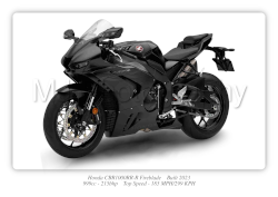 Honda CBR1000RR-R Fireblade Motorbike Motorcycle - A3/A4 Size Print Poster