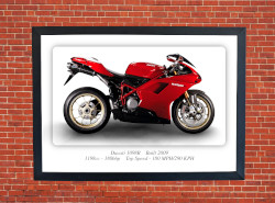 Ducati 1098R Motorbike Motorcycle - A3/A4 Size Print Poster