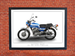 Suzuki T350 Rebel Motorbike Motorcycle - A3/A4 Size Print Poster