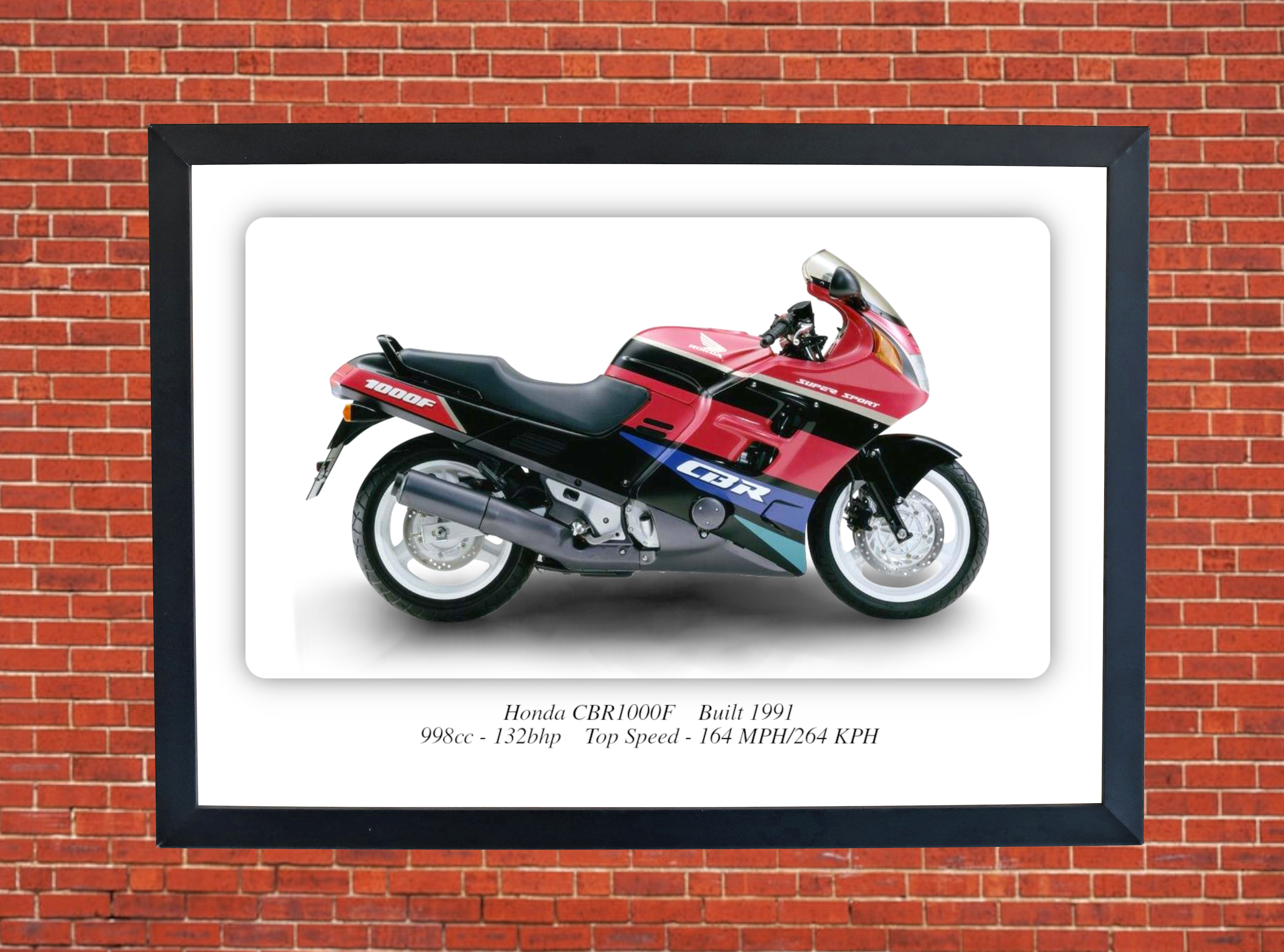 Honda CBR1000F Motorbike Motorcycle - A3/A4 Size Print Poster