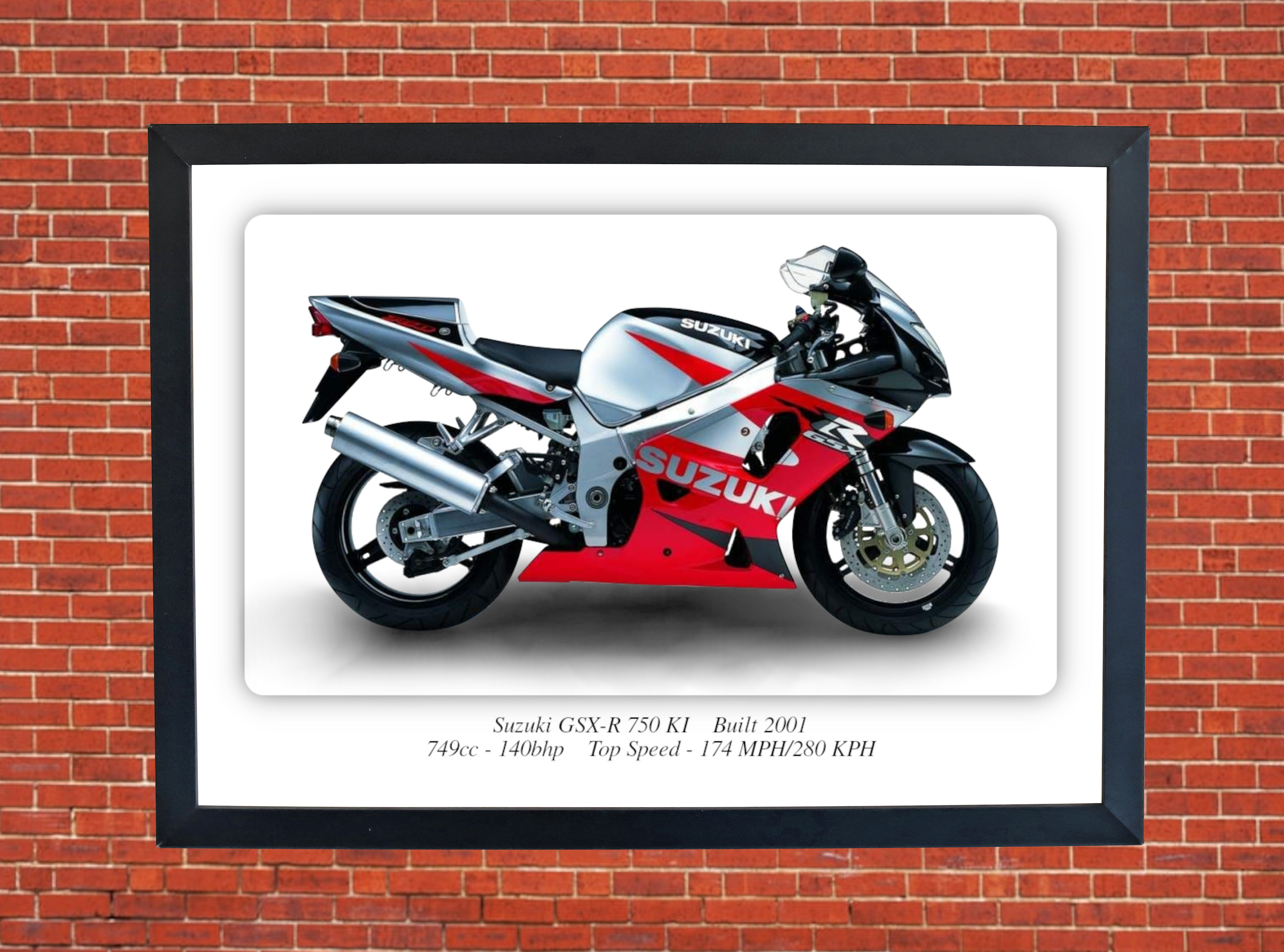 Suzuki GSX-R 750 KI Motorbike Motorcycle - A3/A4 Size Print Poster