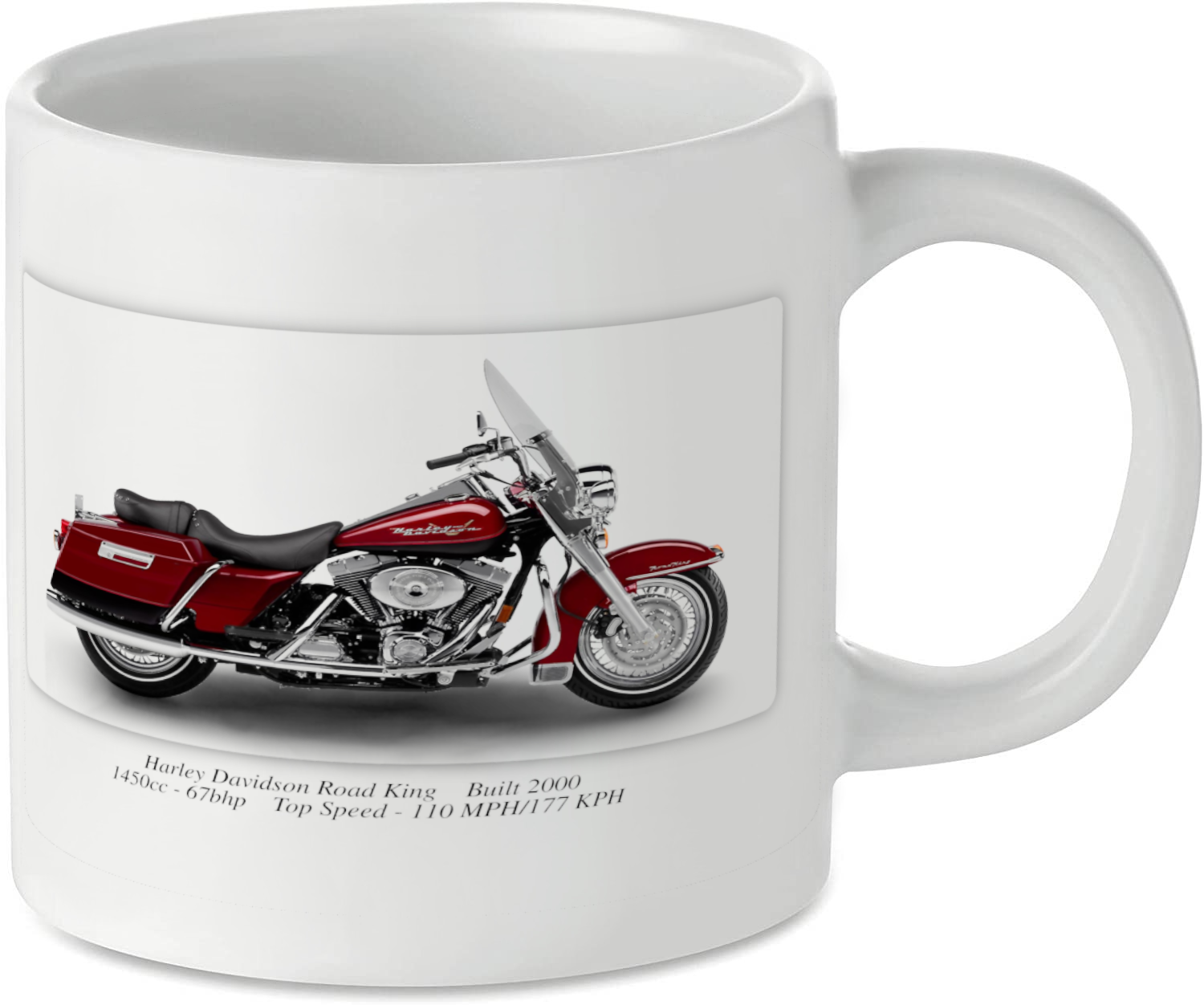 Harley Davidson Road King Motorcycle Motorbike Tea Coffee Mug Ideal Biker Gift Printed UK