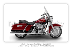 Harley Davidson Road King Motorcycle - A3/A4 Size Print Poster