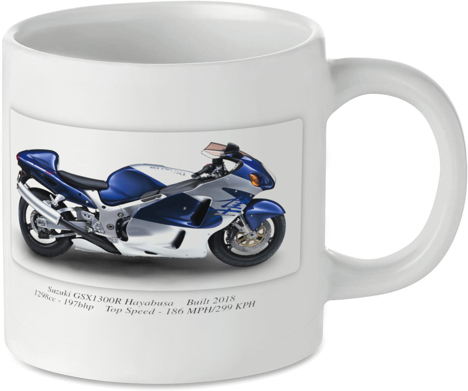 Suzuki GSX1300R Hayabusa Motorcycle Motorbike Tea Coffee Mug Ideal Biker Gift Printed UK