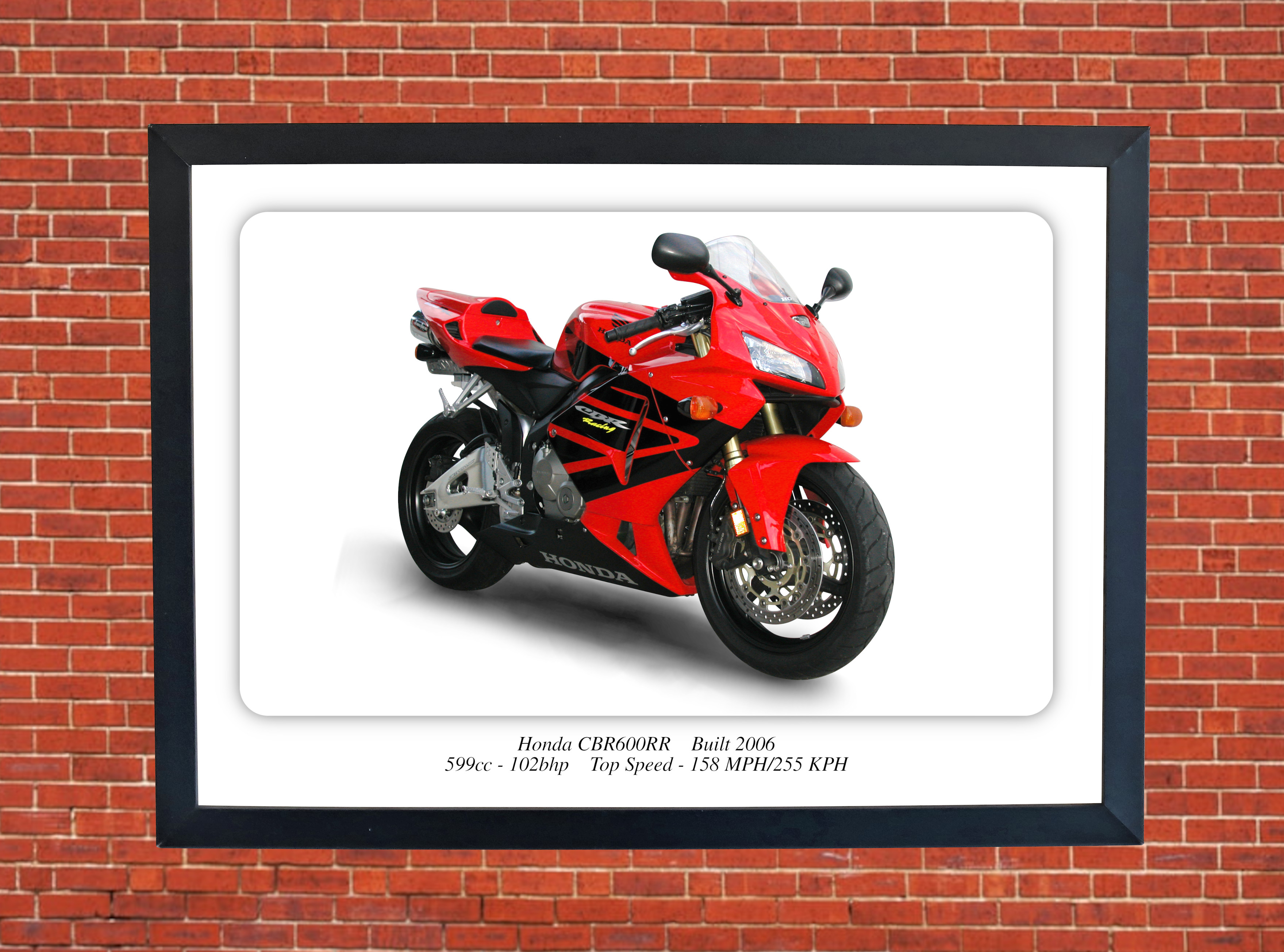 Honda CBR600RR Motorbike Motorcycle - A3/A4 Size Print Poster