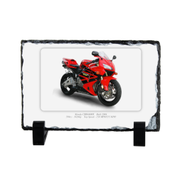 Honda CBR600RR Motorbike Coaster natural slate rock with stand 10x15cm