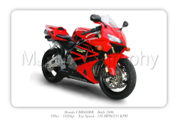 Honda CBR600RR Motorbike Motorcycle - A3/A4 Size Print Poster