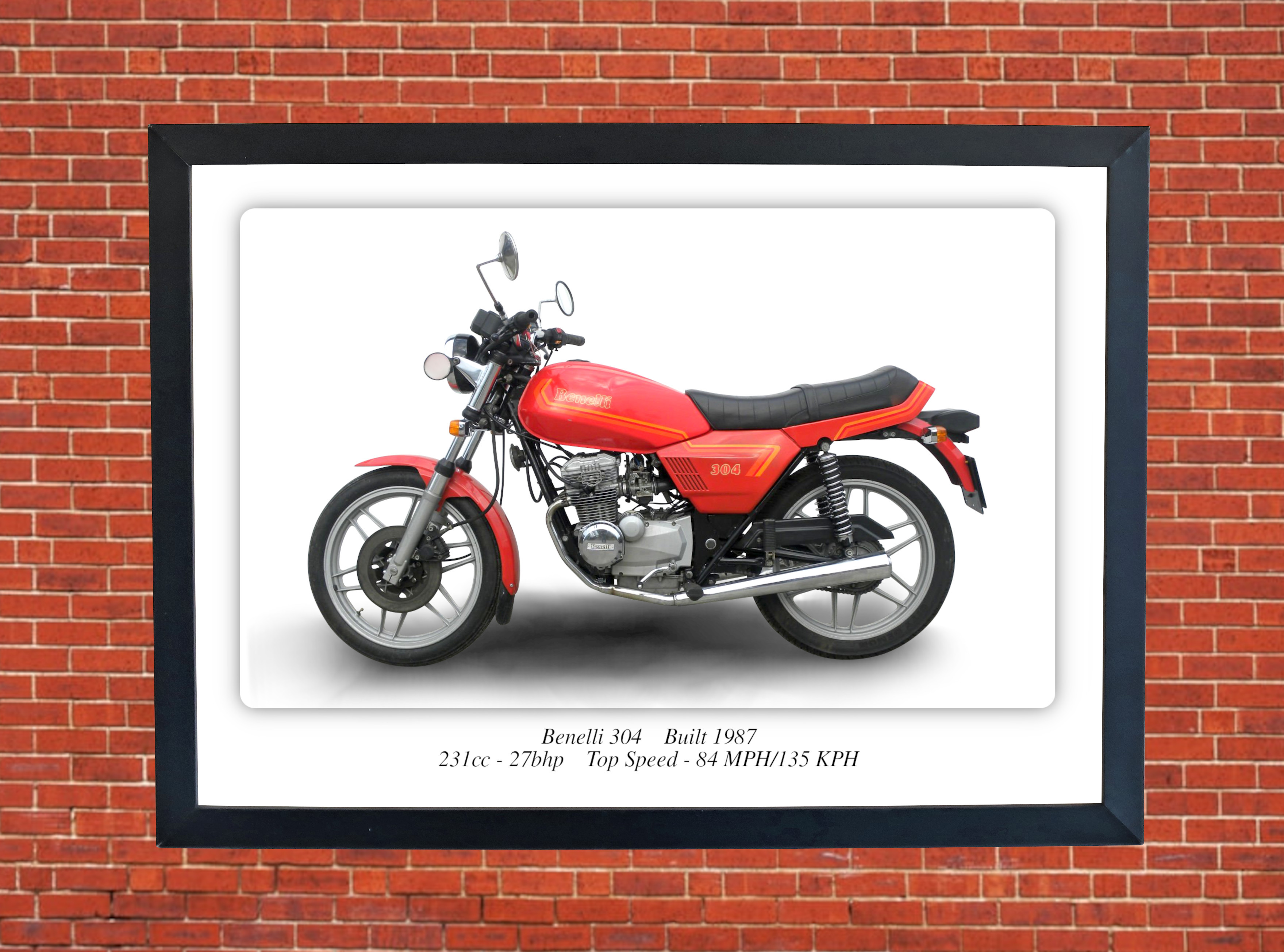 Benelli 304 Motorbike Motorcycle A3/A4 Size Print Poster on Photographic Paper