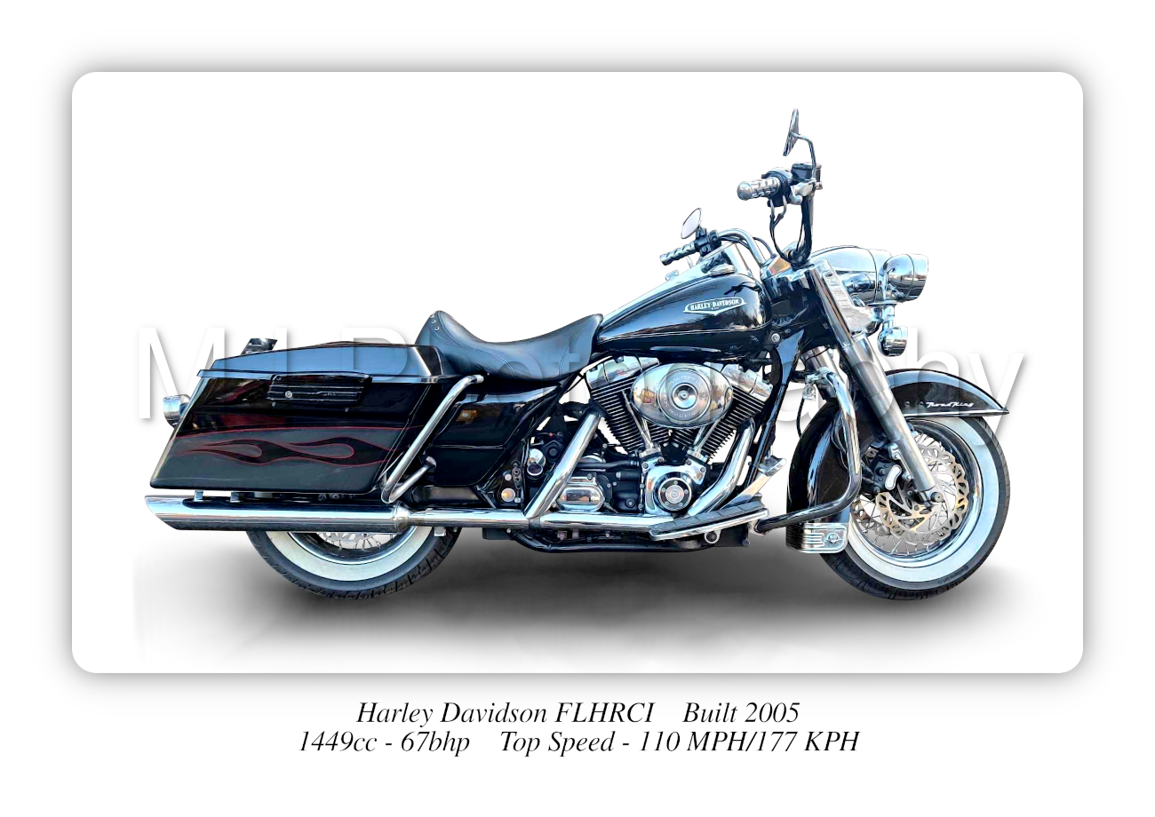 Harley Davidson FLHRCI Motorbike Motorcycle - A3/A4 Size Print Poster