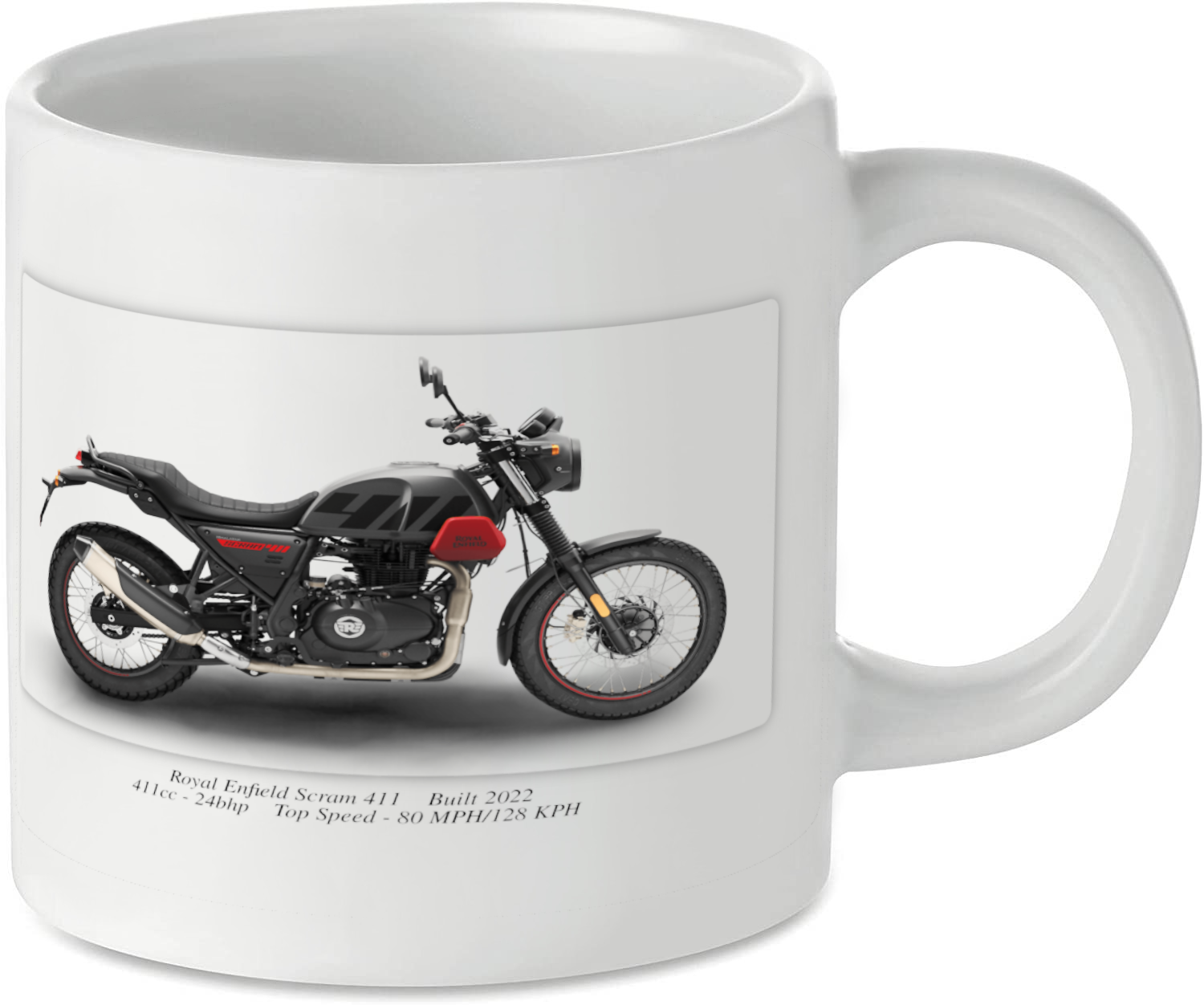 Royal Enfield Scram 411 Motorcycle Motorbike Tea Coffee Mug Ideal Biker Gift Printed UK