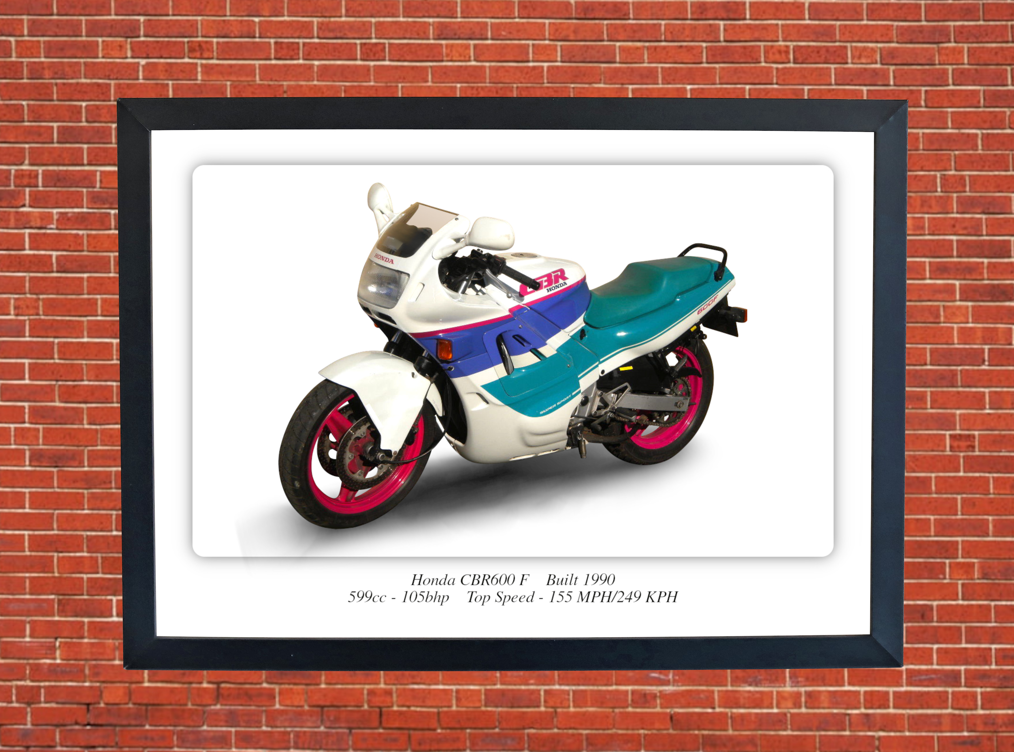 Honda CBR600 F Motorbike Motorcycle - A3/A4 Size Print Poster