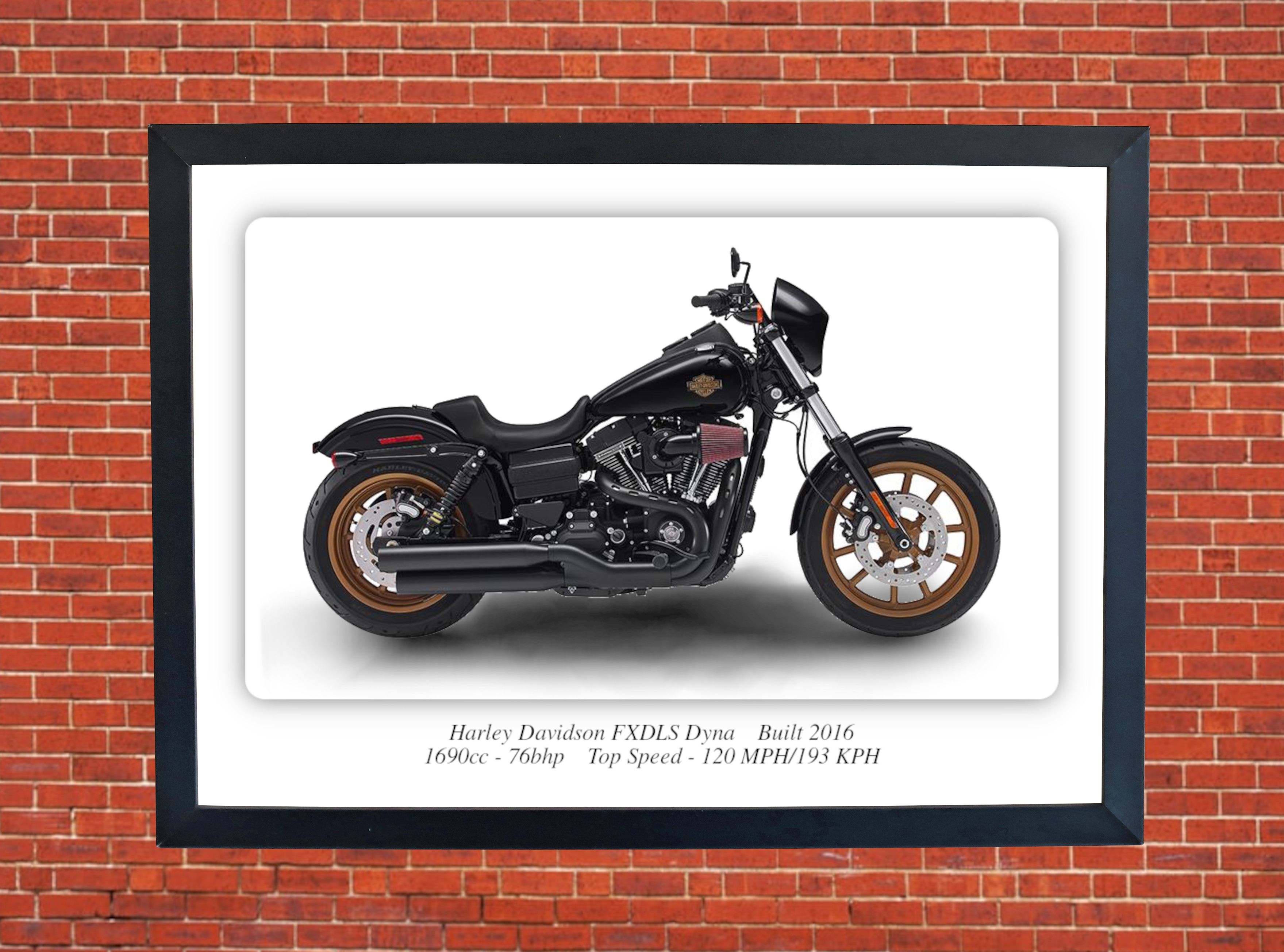 Harley Davidson FXDLS Dyna Motorbike Motorcycle - A3/A4 Size Print Poster