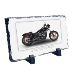 Harley Davidson FXDLS Dyna Motorbike Coaster natural slate rock with stand 10x15cm