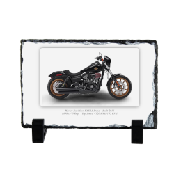 Harley Davidson FXDLS Dyna Motorbike Coaster natural slate rock with stand 10x15cm