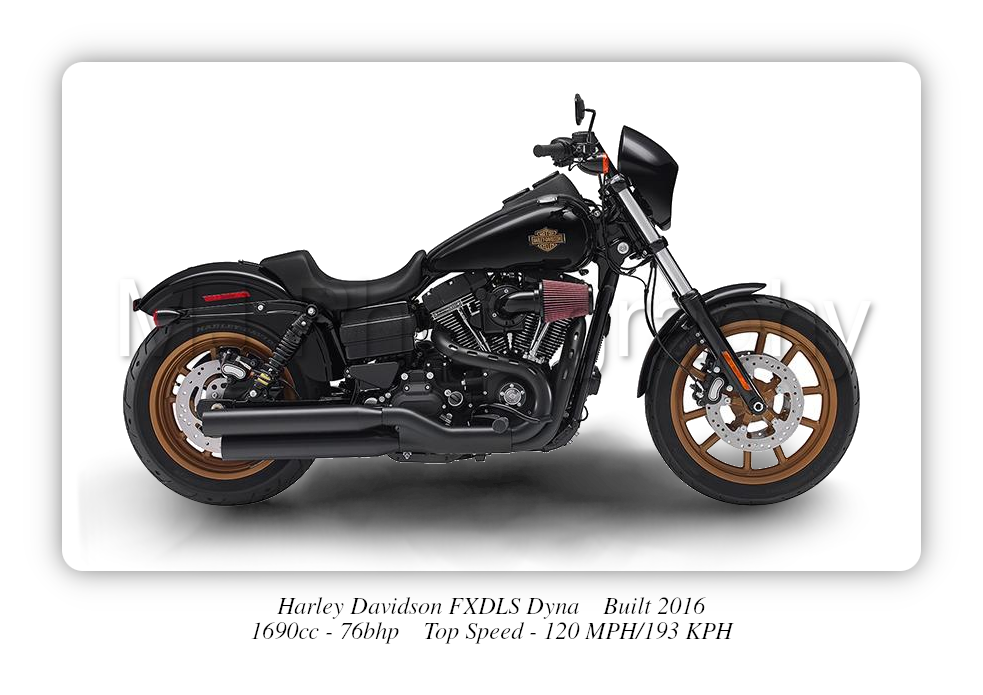 Harley Davidson FXDLS Dyna Motorbike Motorcycle - A3/A4 Size Print Poster