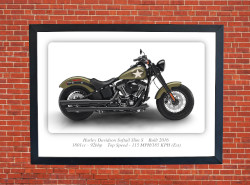 Harley Davidson Softail Slim S Motorbike Motorcycle - A3/A4 Size Print Poster