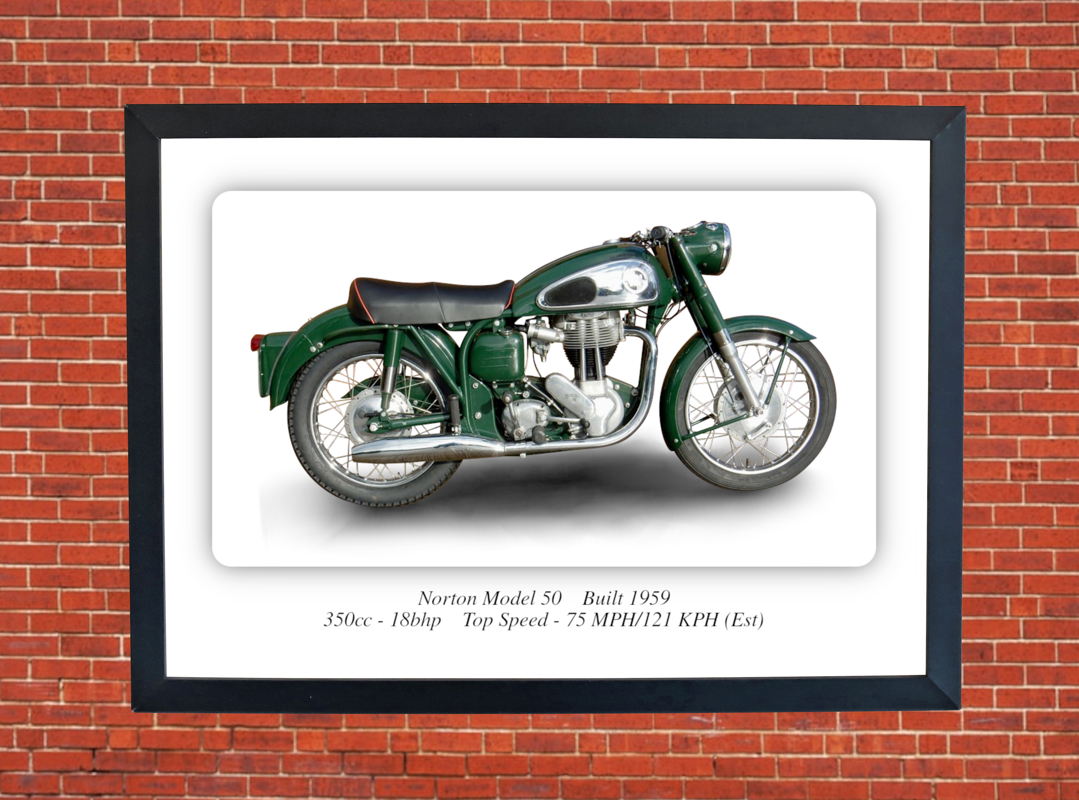 Norton Model 50 Motorbike Motorcycle - A3/A4 Size Print Poster