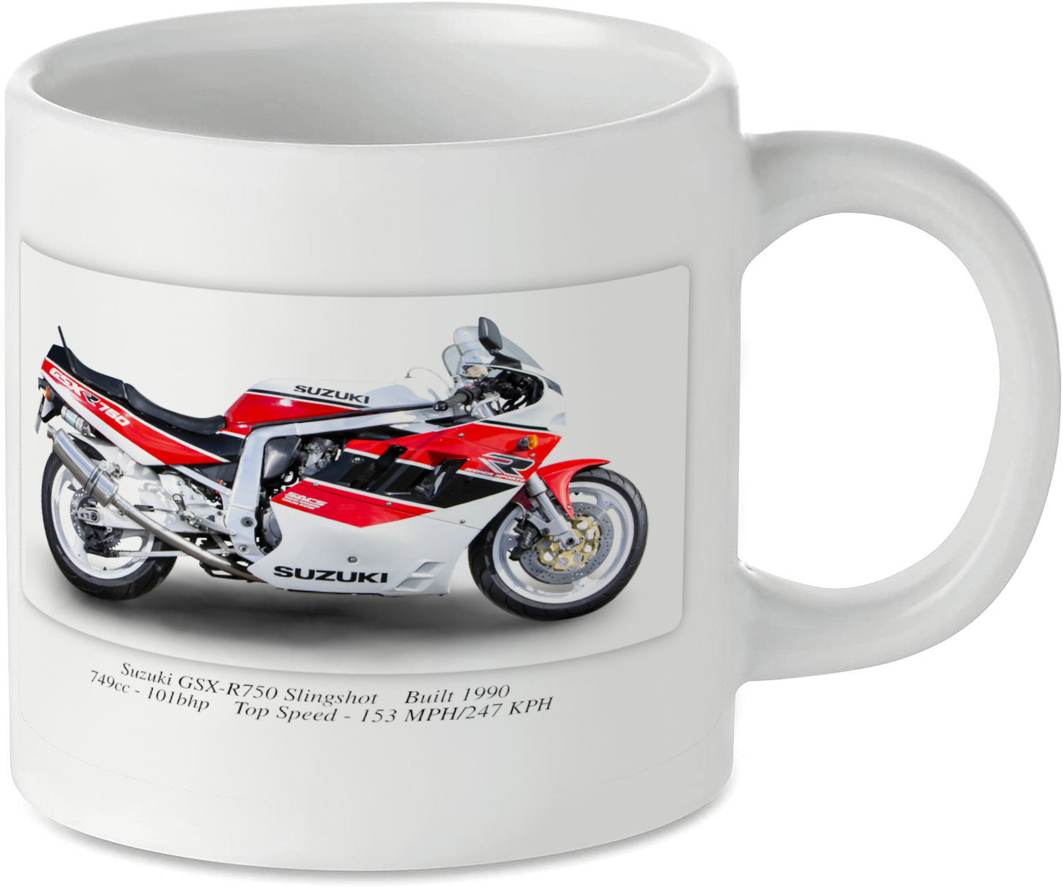 Suzuki GSX-R 750 Slingshot Motorbike Tea Coffee Mug Ideal Biker Gift Printed UK