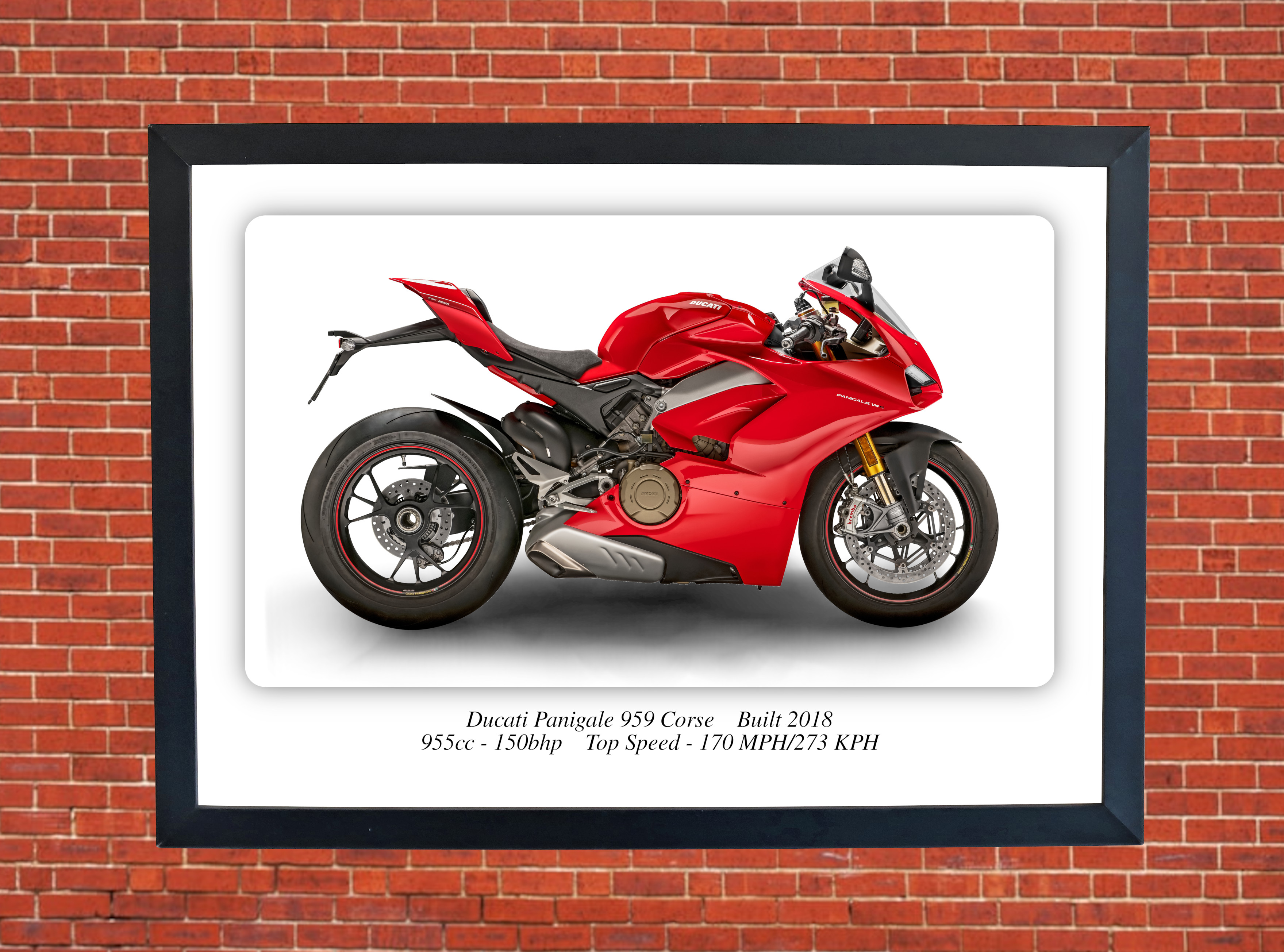 Ducati Panigale 959 Corse Motorbike Motorcycle - A3/A4 Size Print Poster