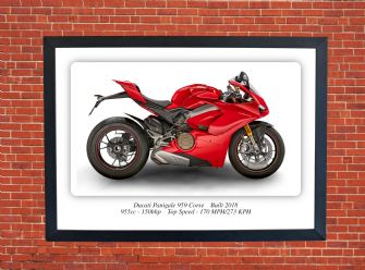 Ducati Panigale 959 Corse Motorbike Motorcycle - A3/A4 Size Print Poster