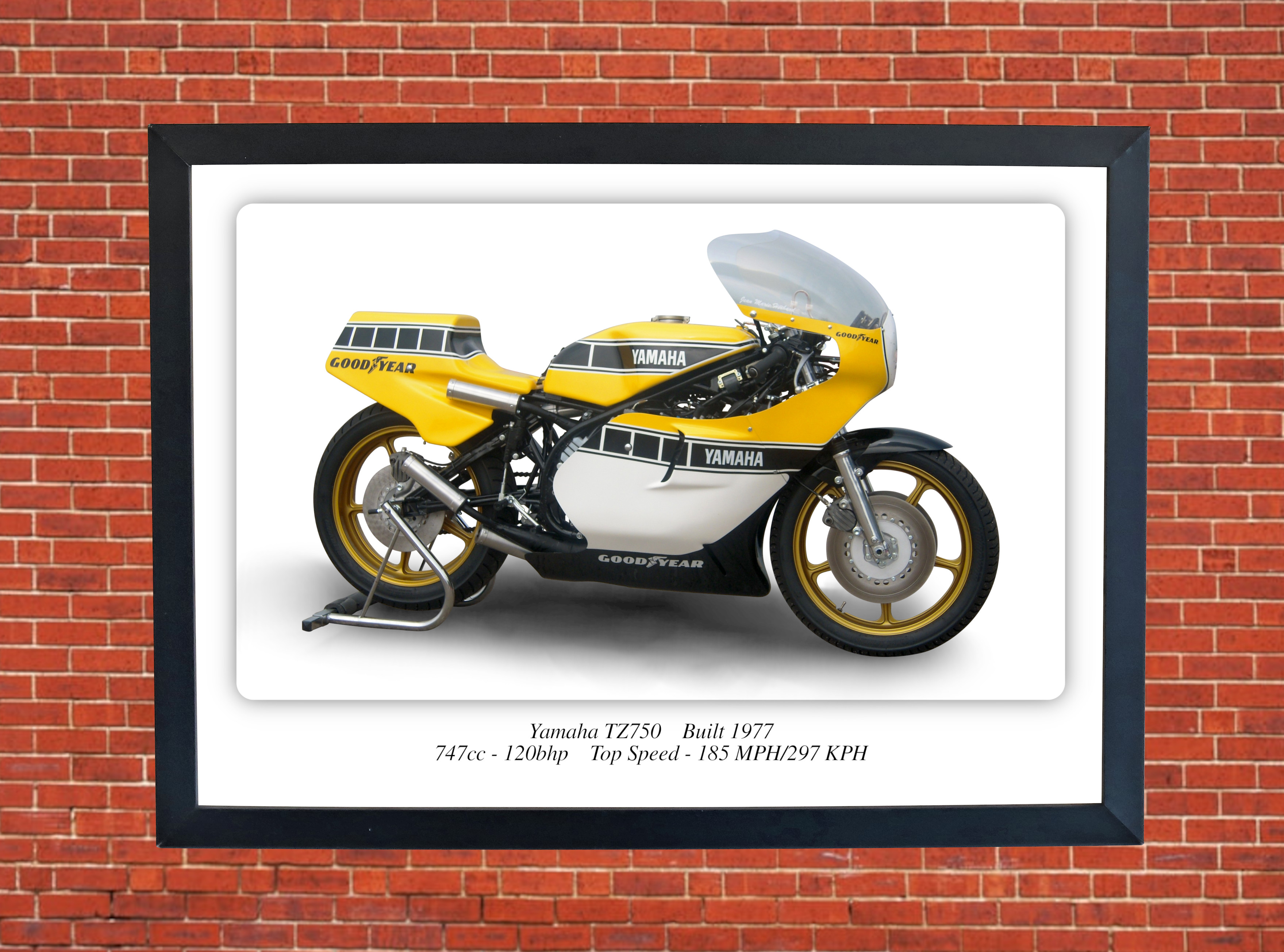 Yamaha TZ750 Motorbike Motorcycle - A3/A4 Size Print Poster