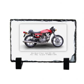 Moto Morini 3.5 Sport Motorcycle Coaster Natural slate rock with stand 10x15cm