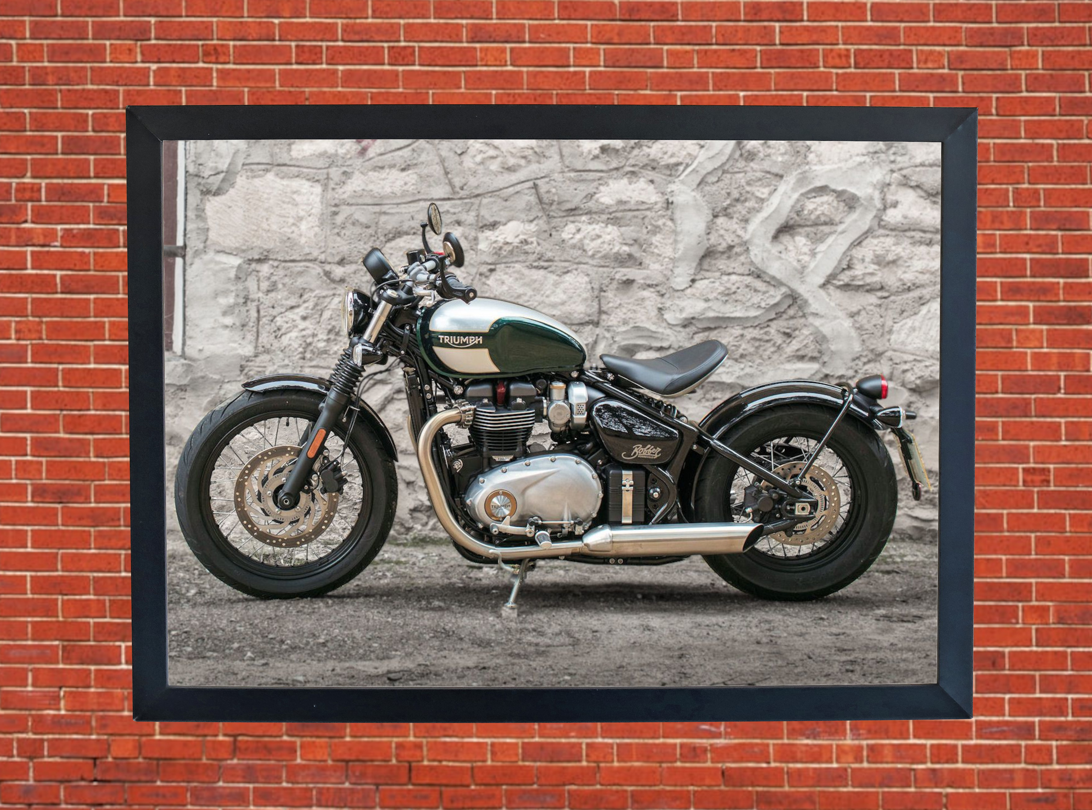 Triumph Bobber Motorbike Motorcycle - A3/A4 Size Print Poster