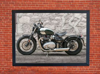 Triumph Bobber Motorbike Motorcycle - A3/A4 Size Print Poster