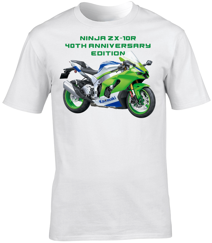 Kawasaki Ninja ZX-10R 40th Anniversary Edition Motorbike Motorcycle - T-Shirt